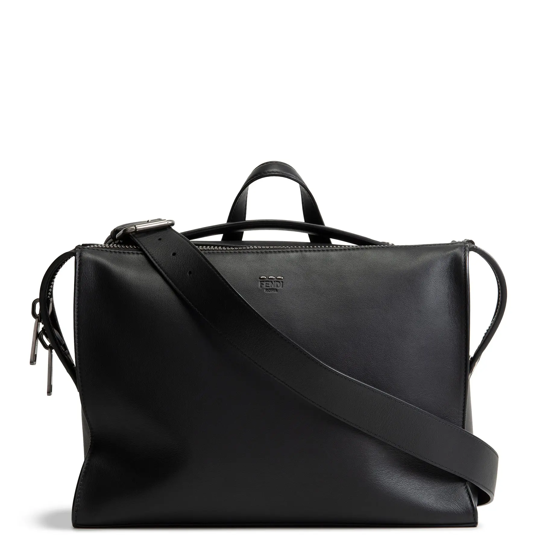 Pre-owned FENDI Smooth Leather Professional & Technology Bags Selleria Monster Peekaboo Briefcase