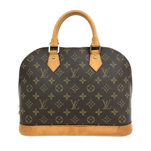 Pre-owned Louis Vuitton Canvas Tote Bags Monogram Alma Black PM BF00143