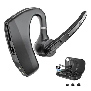 Bluetooth Headset Wireless Earpiece with 450mAh Charging Case USB Dongle Noise Canceling Mic for PC Computer, Laptop, Cell Phones, Remote Work, Call Center, Trucker Work, Business
