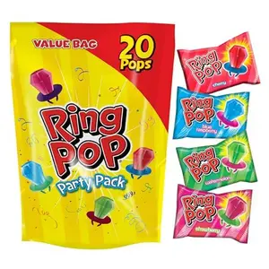 Ring Pop Lollipops - Bulk Candy Individually Wrapped Suckers Variety Party Pack- 20 Count w/Assorted Flavors - Hard Candy for Party Favors, Kids & Goodie Bags 0.63 Pounds