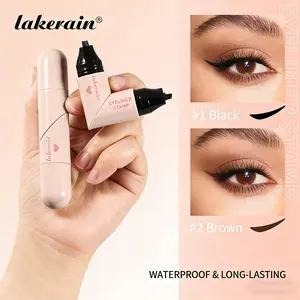 2pcs Eyeliner Stamps, Wing Eyeliner, Newbie Friendly, One Click Application, Symmetrical Design, Waterproof, Sweatproof, Long-Lasting Color, Flawless, Easy Perfect Eye Makeup