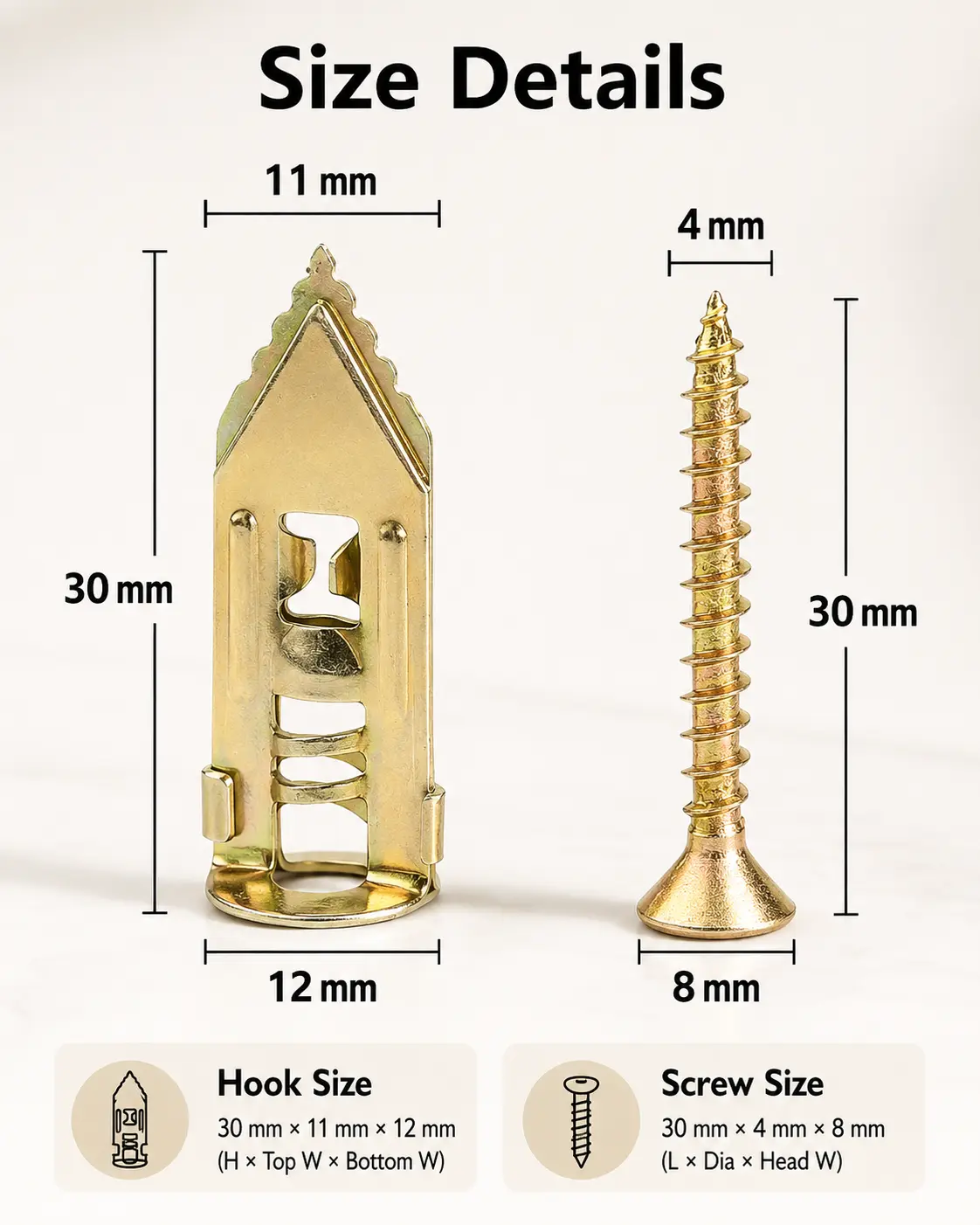 40PC Self-Drilling Drywall Anchors Set | Wall Anchors with Screws, Hooks and Brackets for Home Office Hanging
