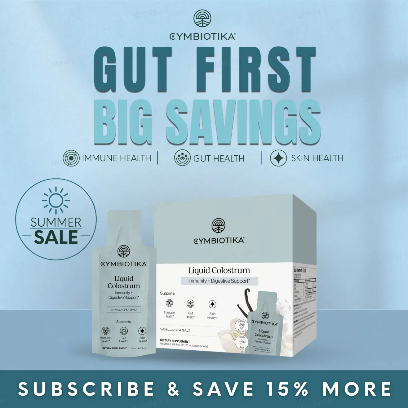 Liquid Colostrum | 26 Packets | Gut & Immune Health | Skin & Recovery Support | Grass-Fed Bovine Colostrum