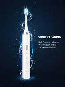 Powerful Sonic Electric Toothbrush for Adults, Whitening & Plaque Removal, 5 Cleaning Modes, Smart Timer, Rechargeable Battery, Gentle on Sensitive Gums, Waterproof, Perfect for Daily Oral Care，8 Cleaning Modes, Whitening & Deep Clean