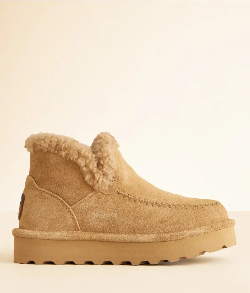 Maeve Platform Leather Ankle Boot - Iced Coffee Size- Women's