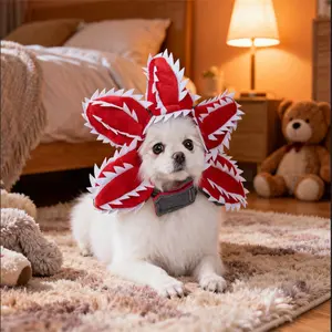 Pet Costume Funny Venus Flytrap Headwear for Dogs & Cats - Cute Photogenic Hat for French Bulldog, Corgi, British Shorthair