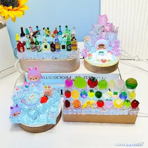 DIY transparent ice cube night light ornament