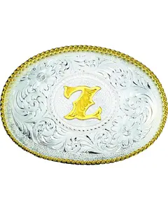 Montana Silversmiths Unisex Engraved Initial Z Western Belt Buckle - 700Z