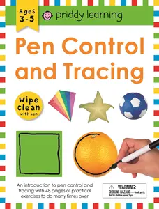 Wipe Clean Workbook: Pen Control and Tracing (Enclosed Spiral Binding): An Introduction to Pen Control with Practical Exercises to Do Again and Again -- Roger Priddy - Spiral
