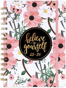 2025-2026 Planner - Weekly & Monthly Planner 2025-2026 with Tabs, 6.4" x 8.5", Jul 2025 - Jun 2026, Hardcover,  Binding, Thick Paper,  Pocket, Elastic Closure, Inspirational Quotes