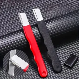 2pcs "Precision Edge" Professional Kitchen Knife Scissors Sharpener - Tungsten & Diamond Ceramic Sharpening Stone For All Cutting Blades, Including Garden Shears