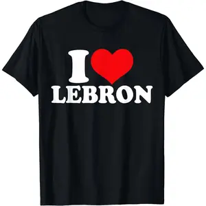 trendy t-shirts funny graphic tee Funny T-shirt - Simple Style Casual Cotton Short Sleeve White Letter Print "I LOVE LEBRON" T-shirts for Men and Women - 100% Cotton good graphic tees trendy tshirts funny graphic tee Men T-shirt