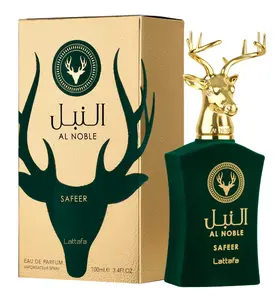 Lattafa Al Noble Safeer Eau de Parfum – 100ml (3.4oz) | Warm, Woody & Spicy Arabic Fragrance for Men | Long-Lasting & Luxurious Scent | Perfumes Arabia