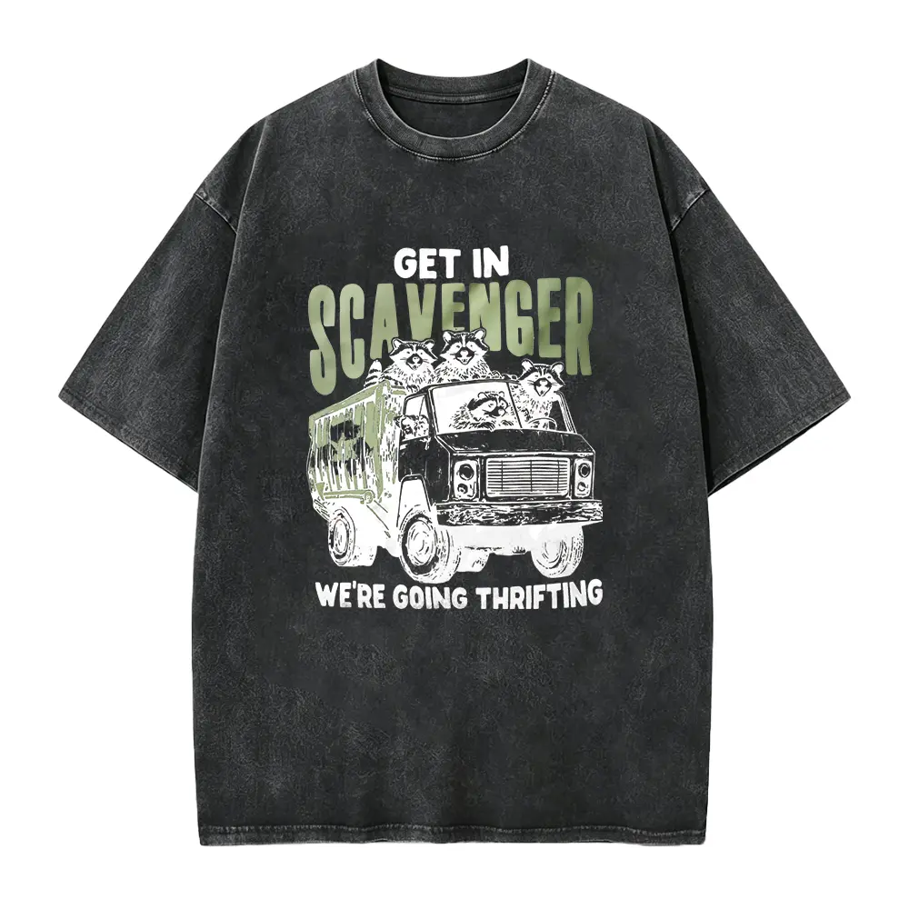 Get in Scavenger We're Going Thrifting Raccoon Shirt, Antiquing Shirt, Yard Sale TShirt, Flea Market T-Shirt, Estate Sales Thrift Store Tees
