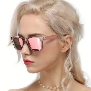Women's Polarized Mirror Fashion Glasses Protection Anti-Glare Tortoiseshell Frames Lightweight Fashion Shades with Case & Cloth for Outdoor Beach Driving, Stylish Accessory