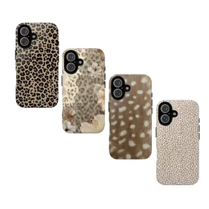 Classy Leopard Phone Cover Brown Chetah Design Waterproof TPU Case for iPhone 17 16 15 14 13 12 Pro Max Trendy Aesthetic ProtectionHalloween Corpse Bride Soft Silicone Phone Case For iPhone & Samsung Galaxy S24/S23/S22/S21 Ultra