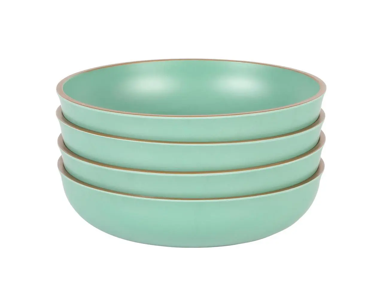 Gibson Home Rockabye 4 Poece 8.5 Inch Melamine Dinner Bowl Set In Green