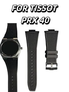 27mm Rubber Watch Band Compatible with Tissot Prx Series, Quick Release Design, Replacement Strap for T137.410/407, Durable and Comfortable Wear, Versatile Strap