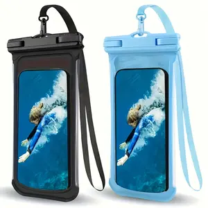 1/2/4 pieces of "Tourist Season" new IP65 waterproof air cushion floating thickened waterproof bags, suitable for water-related scenarios such as swimming, surfing, rainy-day travel, beach, cruising, skiing, etc., and can protect phones up to 7 inches