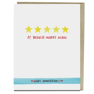 Five Stars Anniversary Card