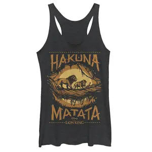 Women's Lion King Hakuna Matata Jungle Trio Racerback Tank Top