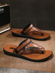Men's Casual Slip-On Sandals, Casual Beach Shoes, Shoe, Comfortable Lightweight Design, Perfect for Daily Wear & Outdoor Activities, Durable Material Construction, Footwear