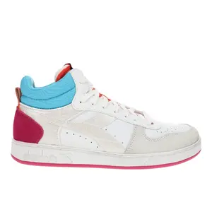 diadora Womens Magic Basket Demi Croco Lace Up Sneakers Shoes Casual - White