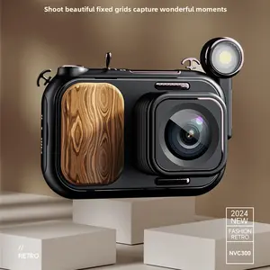 ZIYOUHU New Children's NVC300 Retro Camera 5K HD 50x Zoom Electronic Anti-Shake Digital Camera HD Digital Camera, Home Travel Entry-Level Camera, Outdoor Camera, USB Rechargeable Camera