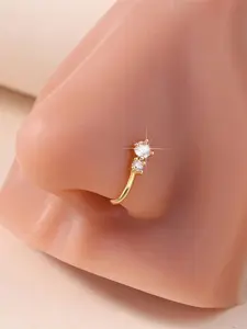 1Pc Fake Nose Ring for Women Gold Silver Nose Cuffs Nostril Nose Ring U-shaped Clip on Nose Ring Non Piercing Faux Nose Piercings Jewelry