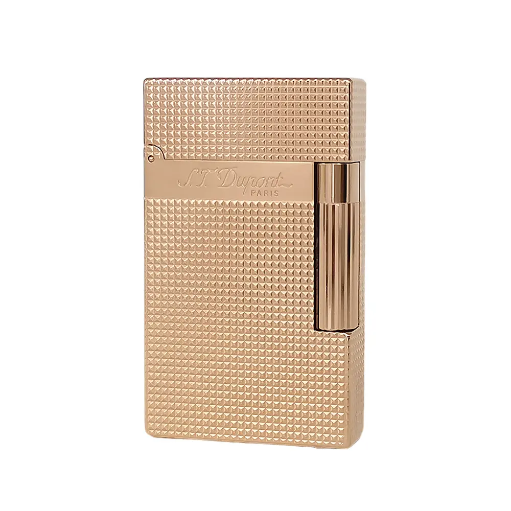 JT. DUNANT Luxury Rose Gold Diamond-Engraved Guilloche Brass Lighter, DPT Metal Lighter Accessories, 2026 Gift Item (No Fuel Included)