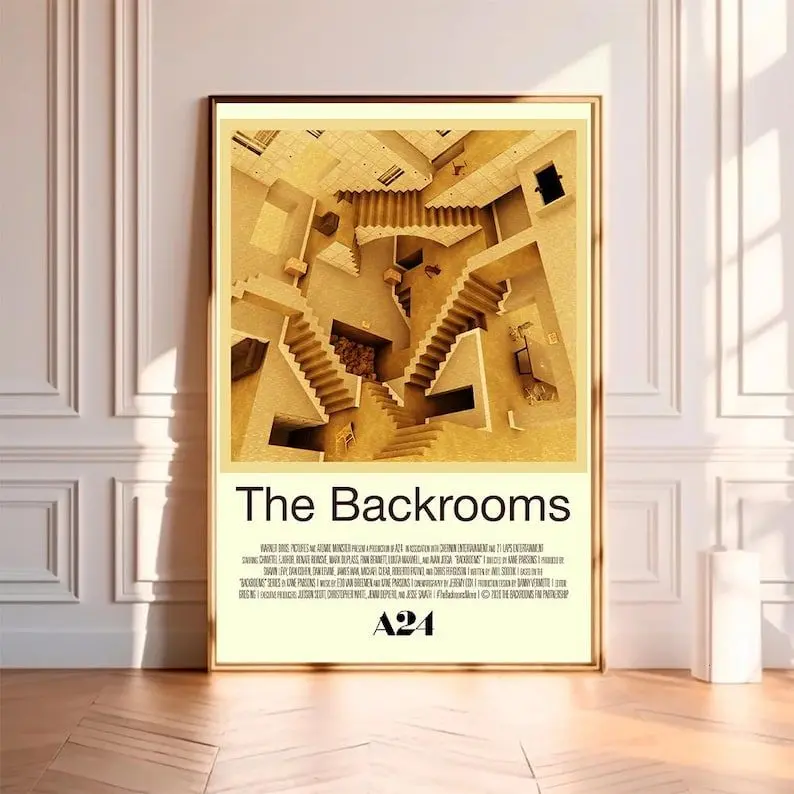 Backrooms (2026)--Movie Poster,High Quality Canvas Print, Wall Art, Room Decor, Art Poster For Gift