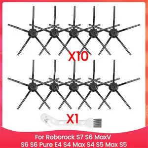Silicone Side Brush for Roborock S7 S6 MaxV S6 S6 Pure E4 S4 Max S4 S5 Max S5 Robot Vacuum Cleaner Parts