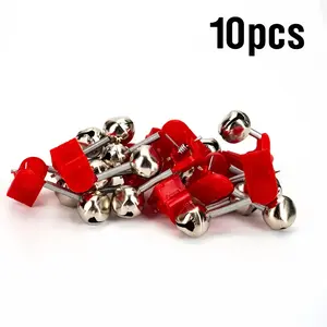 10 pcs Fishing Rod Double Alarm Bell Clip-on Bite Compact and Lightweight High Sensitivity Durable Fishing Equipment fishing accessories for anglers Fishing Stuff