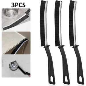 3PCS Gap Cleaning Brush, Crevice Brush Tool, Hand-held Multi-Purpose Shutter Door Window Track All-Around Deep Cleaning Brush for Bathroom Kitchen