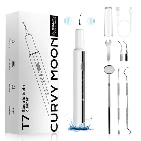 Sohochic Rechargeable Dental Oral Irrigator Teeth Cleaner Kit for Adults, 5 Modes, LED Light, 3-4 Hours Charge, Type-C Charger, Auto Stop Gum Protection, 365g Lightweight IPX6 Waterproof Portable Travel Oral Care Appliance