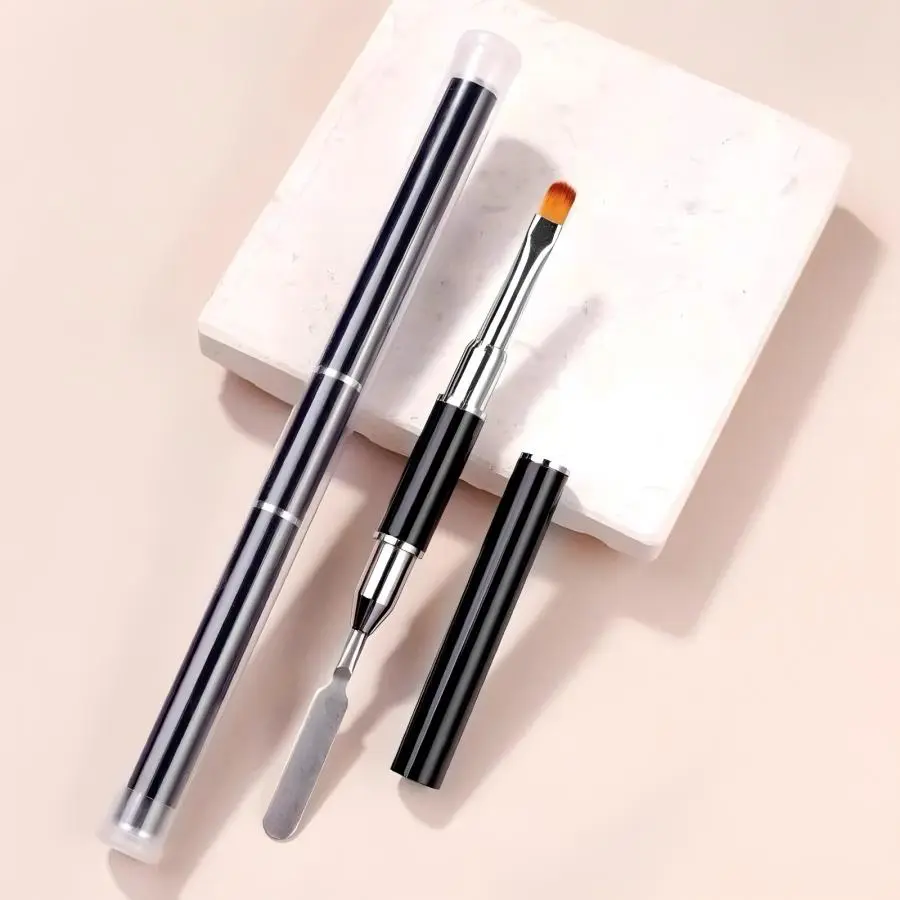 Nail Art Sculpture Pen, Dual Ended Nail Carving Brush, Professional Nail Art Modeling Brush for 3D Nail Sculpting, UV Gel Nail Drawing Painting Tool