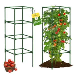2/4 Pack Tomato Cage for Garden Support, 43 inch Tall Adjustable Plant Support Stakes, Tomato Trellis Extra Bold for Climbing Vegetables Plants Flowers