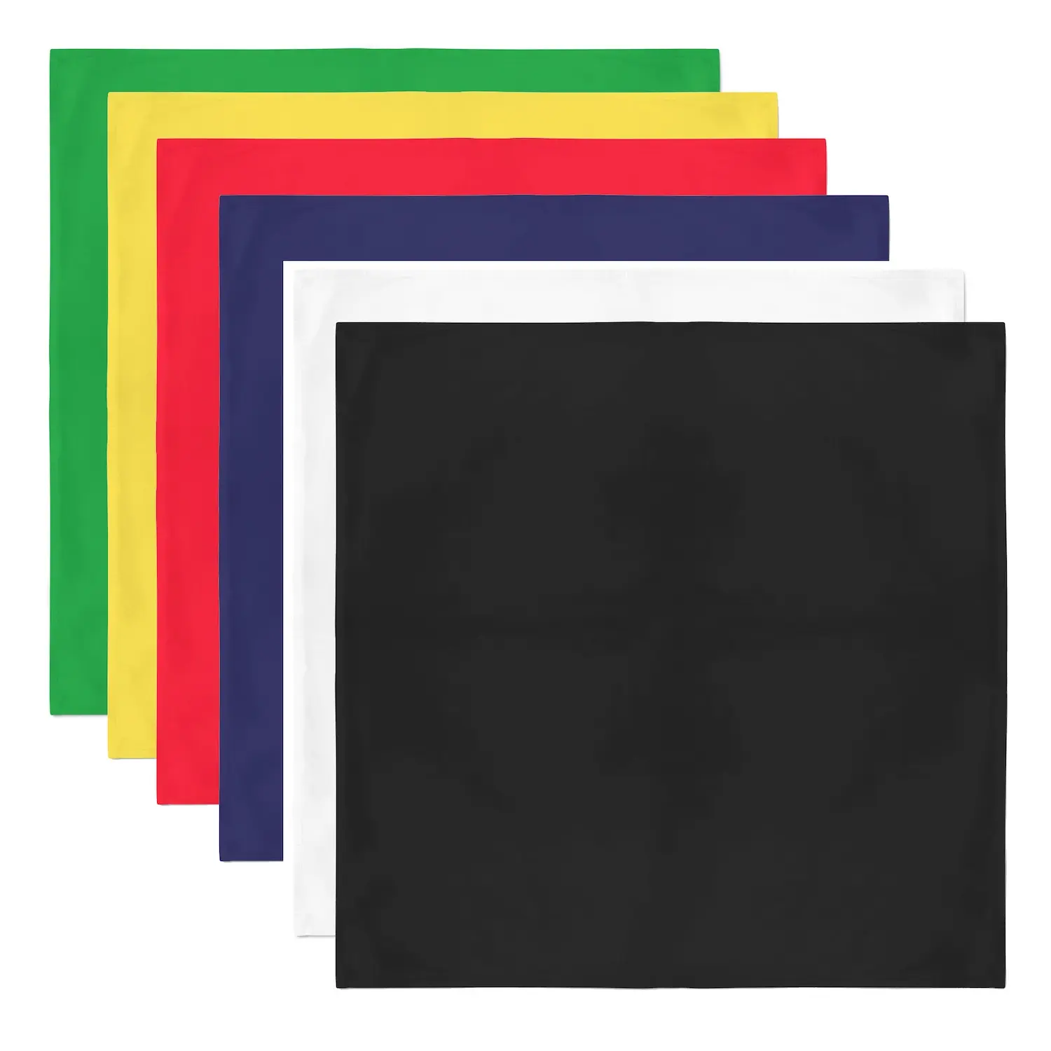 Balec Pack of 6 Plain Bandanas Scarf Wristband Protective Coverage