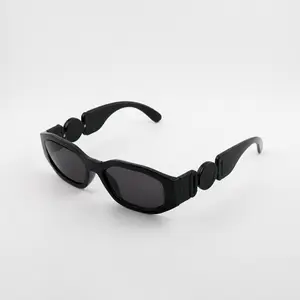 V E Style Foldable Square Sunglasses, Black Retro Fashion Shades for Men Women, Luxury Look UV Protection Outdoor Driving Eyewear