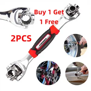 (Buy 1 Get 1 Free) 52-in-1 Metal Adjustable Socket Wrench, Multi-Size Kit with 360-Degree Rotating Head, Universal Combination Spanner for Home & Car Repair