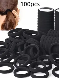100pcs Ultimate Hair Tie Set, Super Elastic Ponytail Holders, Soft Rubber Hair Bands, Fun Fashion Accessories for Women, Perfect Gift, Fashionable Hair Accessories, Scrunchies