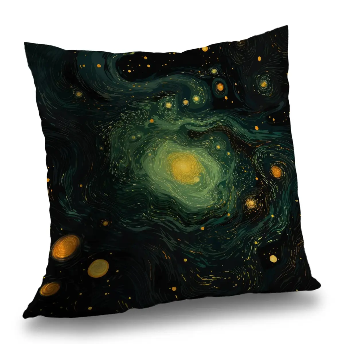 MWW C1PT1616UZC13J 16x16 in. Illuminated Space Yellow Polyester Twill Throw Pillow - Bright-Colored Standard Pillows for Home Decor