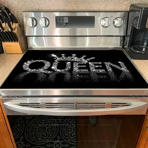 1PC heat insulation pad Glam Queen & Crown Felt Heat Resistant Mat - Non-Slip Washable Dust-Proof Kitchen Decor Pad for Stove, Table, Washer, Fridge, Bathroom & Appliances Kitchenware Kitchen Decorative Placemat