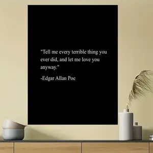 1pc 2D Printed "Love Beyond Faults: A Poetic Quote by Edgar Allan Poe" Artwork Decorative Poster Unframed Art Print Suitable for Room, Living Room, Store Decoration, Office, Bar, KTV, Bathroom, Study, Dining Table