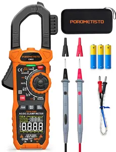 CM02 6000 Counts Digital Clamp Meter, True RMS Multimeter with Inrush Current, VFD, NCV Detection, 40mm Jaw, ℃/℉ Switch, Professional Electrical Tester for HVAC Automotive