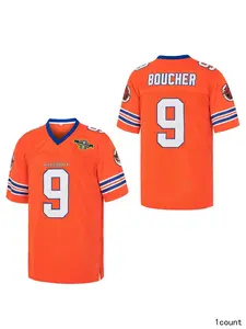 Men's The WaterboyBobby Boucher #9 Adam Sandler Mud Dogs Movie Football Jersey Embroidery water  boy  jersey classic jerseys