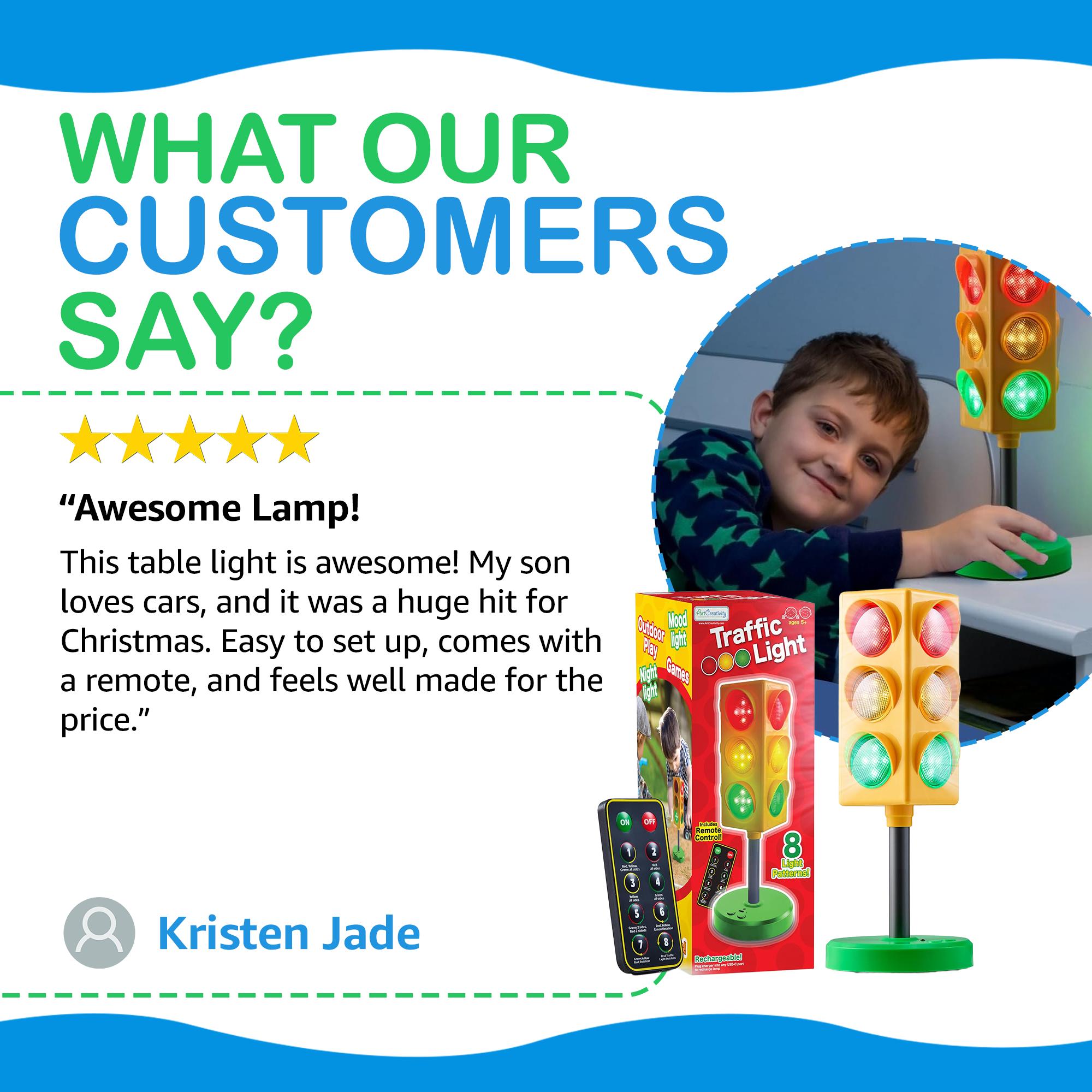 Traffic Light Lamp - Stop Light Lamp for Kids with Remote - 8 Different Patterns, Red Light Green Light Game for Kids Traffic Light Lamp - Stop Light Lamp for Kids with Remote - 8 Different Patterns, Red Light Green Light Game for Kids