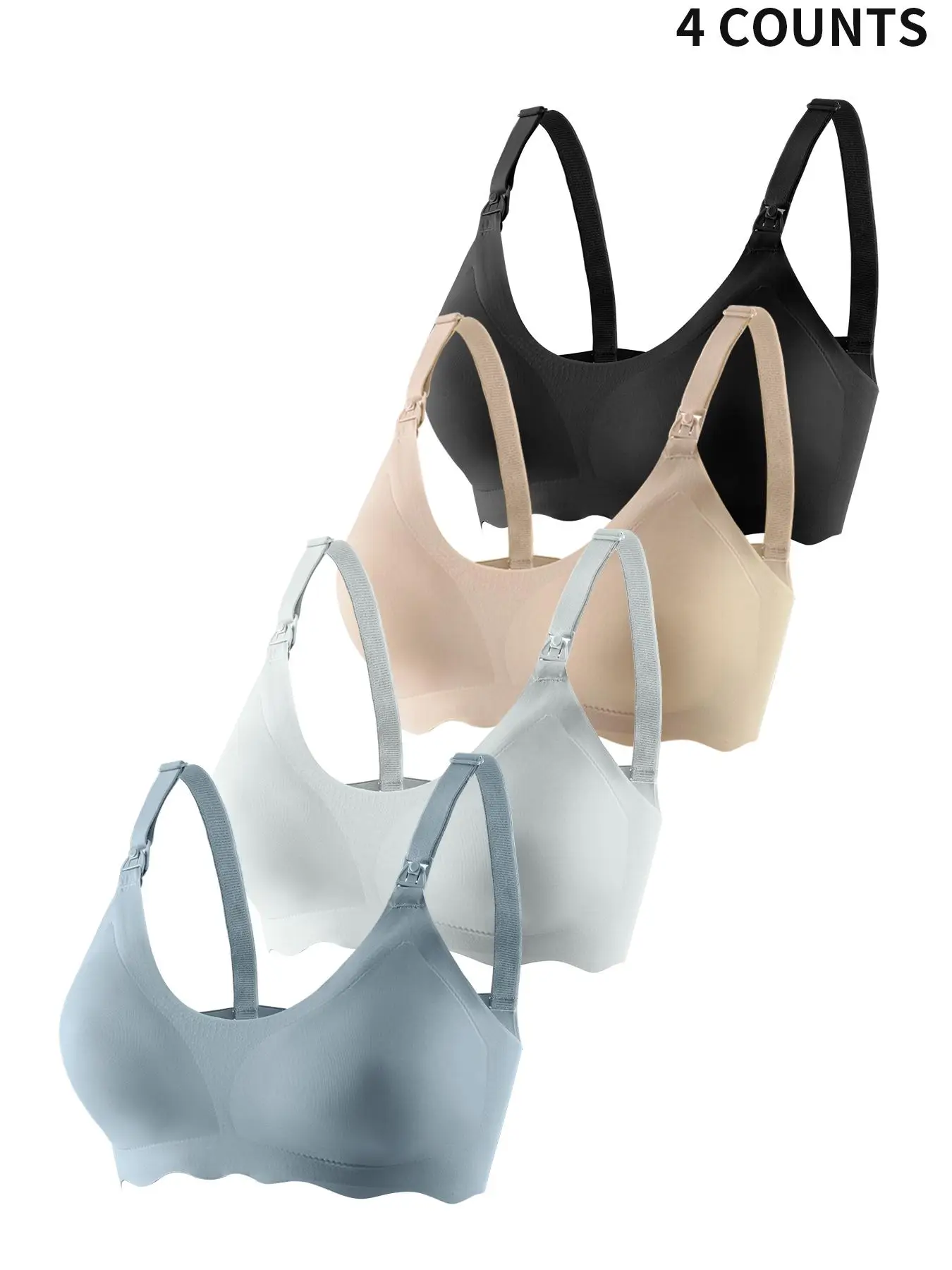 Maternity Wireless Bra, Adjustable Strap Nursing Bra, Women's Maternity Underwear for Postpartum, Pregnancy Bra for Breastfeeding