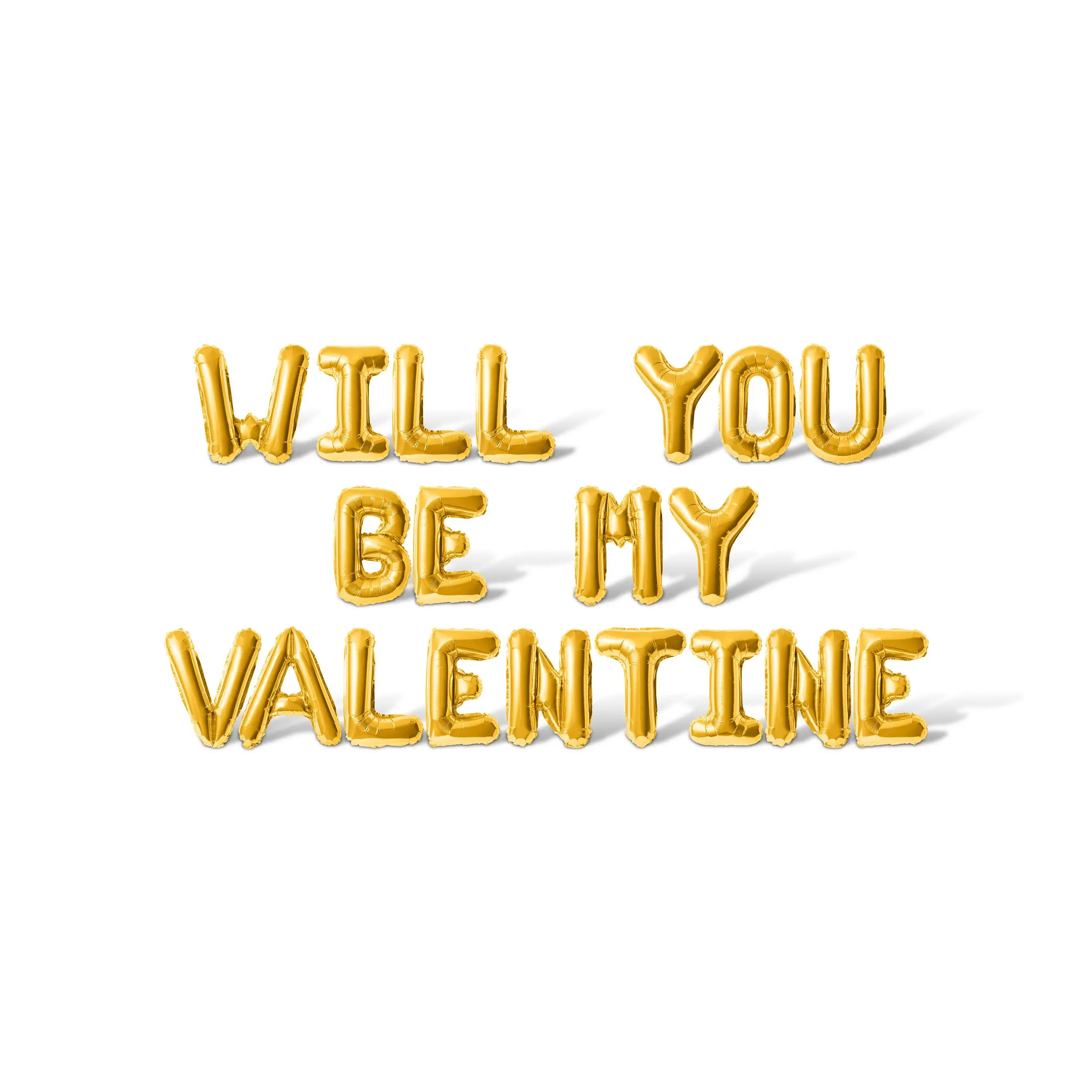 Letter Balloons - WILL YOU BE MY VALENTINE 16" Inch Alphabet Letters Foil Mylar Balloon Valentine's Day Party Banner