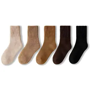 10 Pairs Women's Solid Mid-calf Socks, Casual Soft Comfy Warm Socks for Fall & Winter, Socks for Daily Wear Seamless Non-Tight Cuff, Skin-Friendly Cotton Polyester Blend,Perfect Thanksgiving Gift for Mom-design casual sock-girl gifts Womenswear Everyday